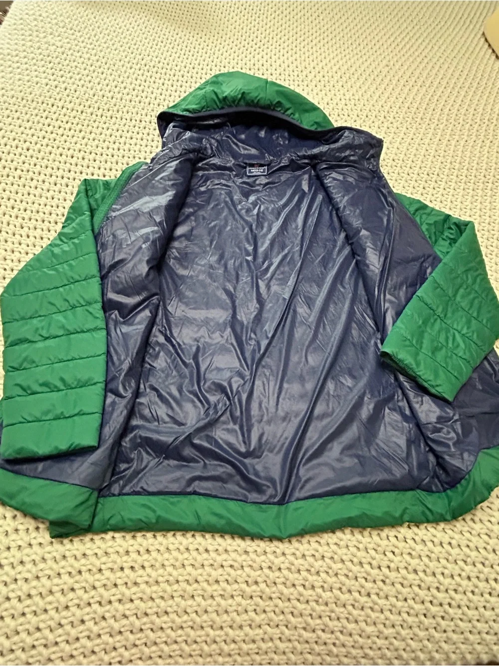 Vineyard Vines Kids Green Hooded Puffer Jacket size M (12-14)